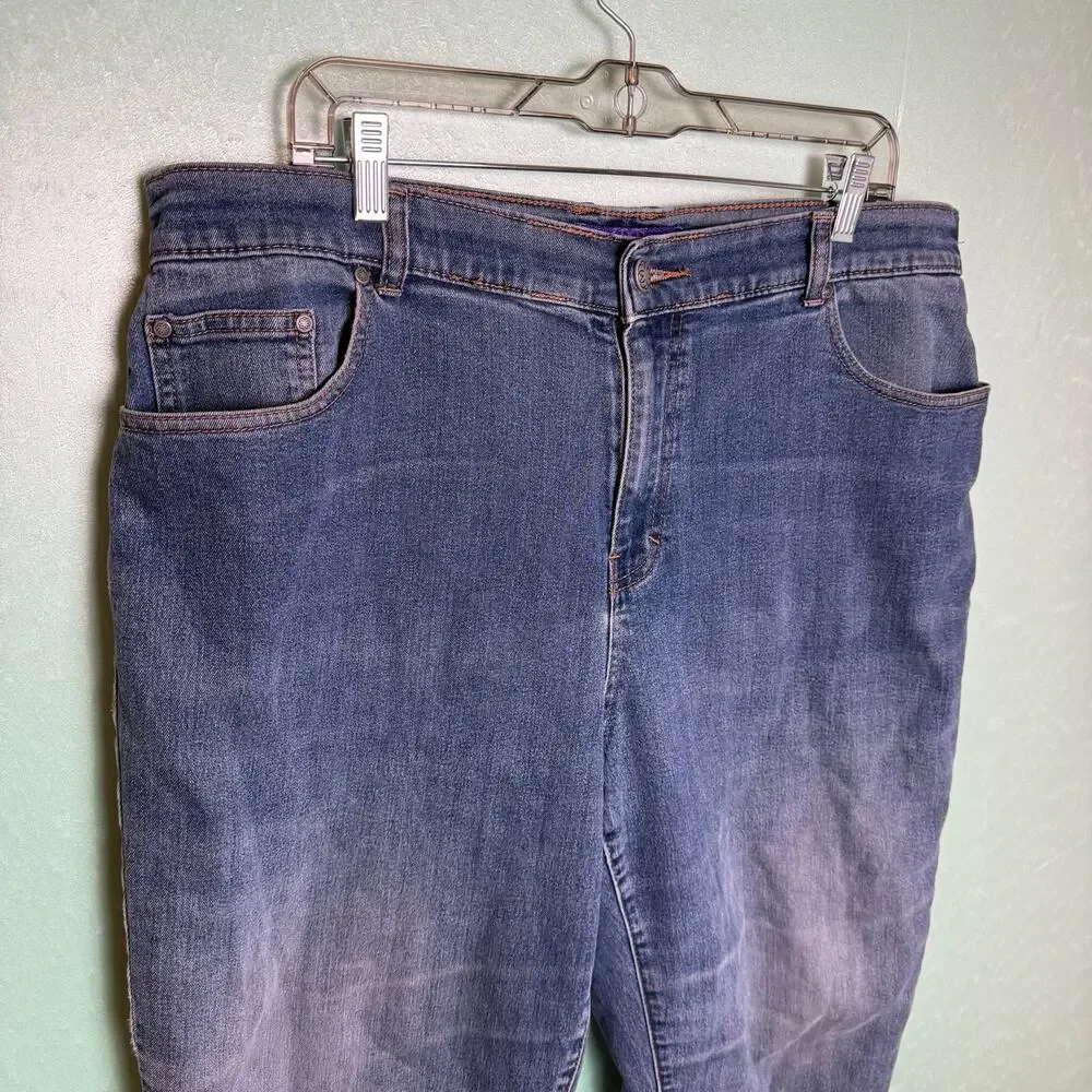 Catherine's Right Fit Curvy Jean Plus Stretch Denim Med Wash Straight Leg 16WP